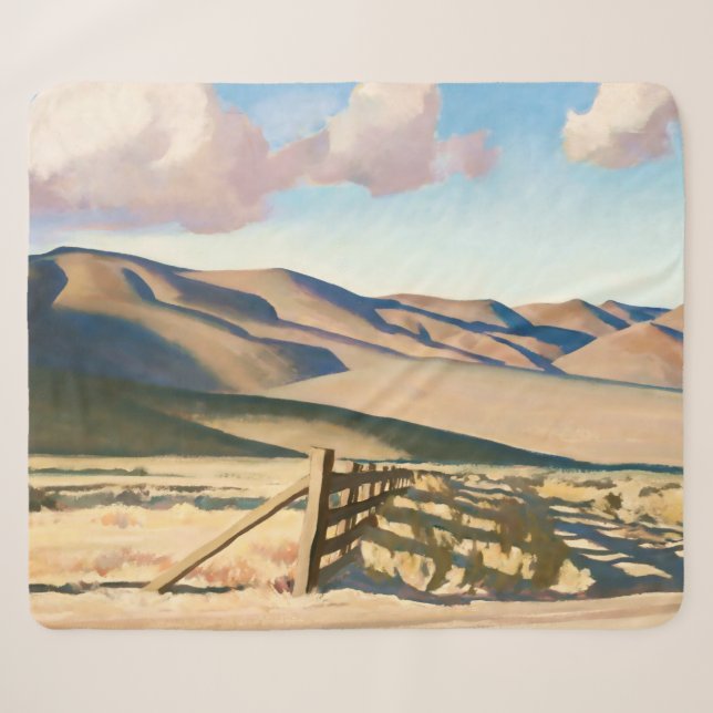 Couverture Sherpa "Nevada Hills" par Maynard Dixon (Devant (Horizontal))