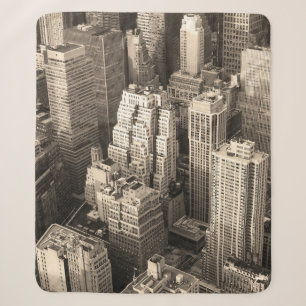 Couverture Sherpa New York City Manhattan vue aérienne noir 
