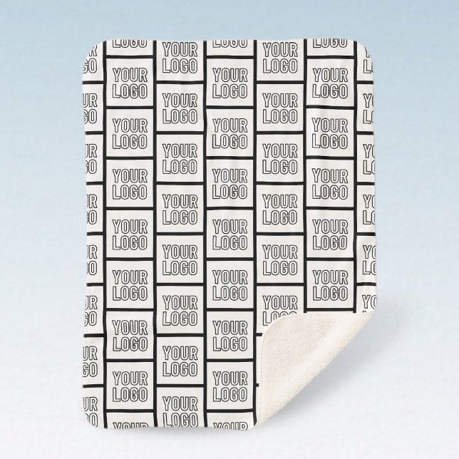 Couverture Sherpa N'importe quel Motif de répétition de logo ou d'im (Créateur téléchargé)