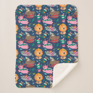 Couverture Sherpa Noël mignon