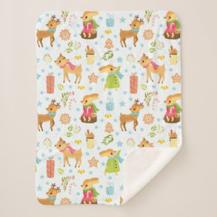 Couverture Sherpa Noël mignon