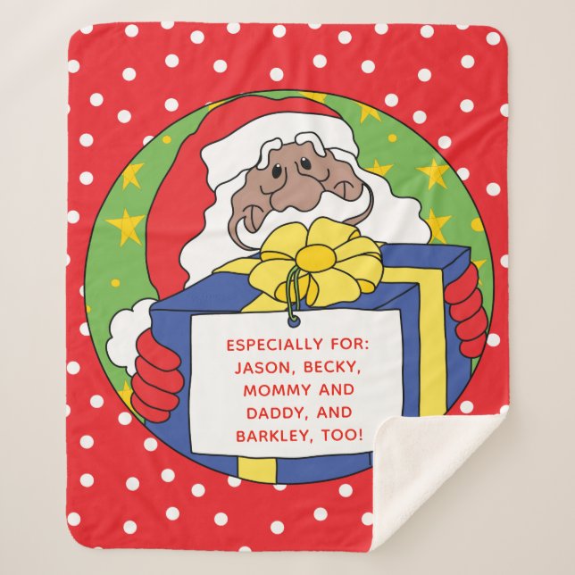 Couverture Sherpa Noël Père Noël de couleur Moyen (Devant)