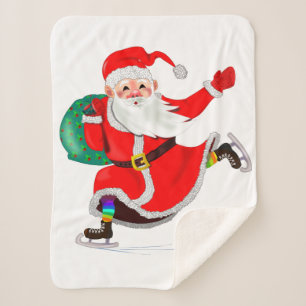 Couverture Sherpa Noël Sherpa Blanket Père Noël