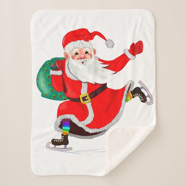 Couverture Sherpa Noël Sherpa Blanket Père Noël (Devant)