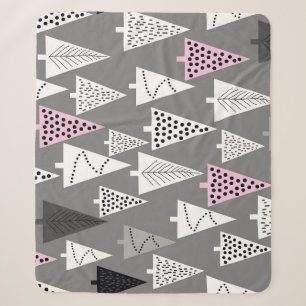 Couverture Sherpa Noël simple : Motif d'arbre Abstrait