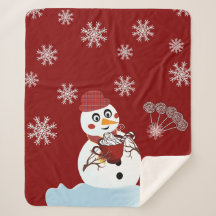 Noël Snowman chocolat chaud et sucre de canne