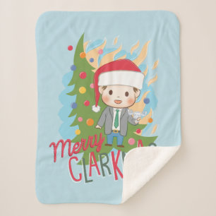 Couverture Sherpa Noël vacances Joyeux Clarkmas