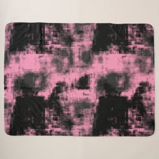 Couverture Sherpa Noir rose et gris