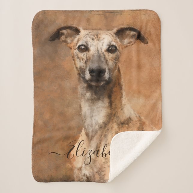 Couverture Sherpa Nom d'ajout de Whippet Dog (Devant)