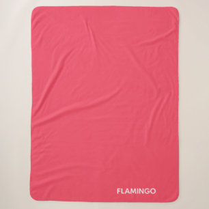 Couverture Sherpa Nom de couleur rose Flamant rose
