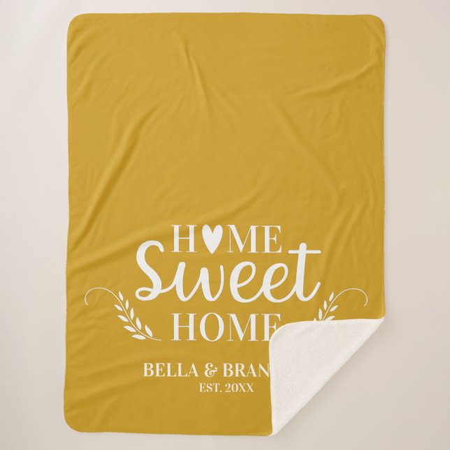 Couverture Sherpa Nom de famille Monogramme Sherpa Blanket (Devant)