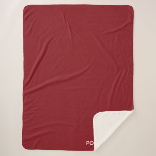 Couverture Sherpa Nom de la couleur rouge de la grenade