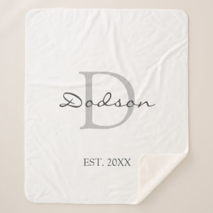 Couverture Sherpa Nom de la famille de monographies de script blanc 