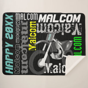 Couverture Sherpa Nom de moto de cross Typographie couleur personnal