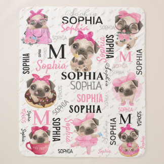 Couverture Sherpa Nom du collage Carlins mignons
