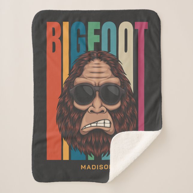 Couverture Sherpa Nom personnalisé Bigfoot (Devant)