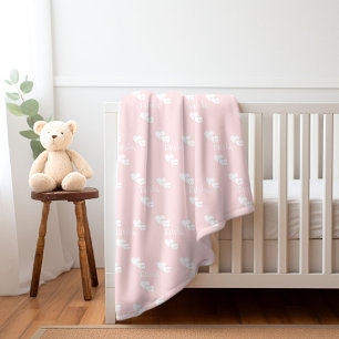 Couverture Sherpa Nom personnalisé Blanket Bébé Cadeau Cadeau fille 