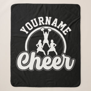 Couverture Sherpa NOM personnalisé Cheer Team Varsity Pom-pom girl