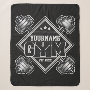 Couverture Sherpa Nom personnalisé Poids Accueil Crossfit Gym