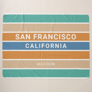 Couverture Sherpa Nom personnalisé San Francisco / VOTRE TEXTE