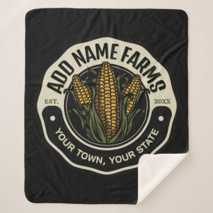 Couverture Sherpa Nom personnalisé Sweet Corn Garden Agricole