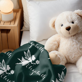 Couverture Sherpa Nom répété Fairy Magic Fern Glade Green