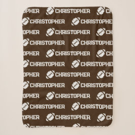 Couverture Sherpa Nom répété Football Dreams Brown