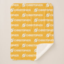 Couverture Sherpa Nom répété Football Dreams Gold
