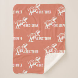 Couverture Sherpa Nom répétitif T-Rex Signature Raptor Rust