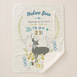 Couverture Sherpa Nourriture forestière Souris de cerf Plan floral É