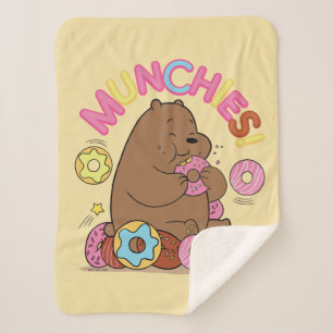 Couverture Sherpa Nous Ours Nus - Grizz Donut Munchies!
