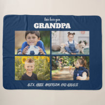 Nous vous aimons Grand-père 4 Photo Marine Bleu