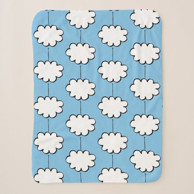 Couverture Sherpa Nuages sur cordes (Devant)
