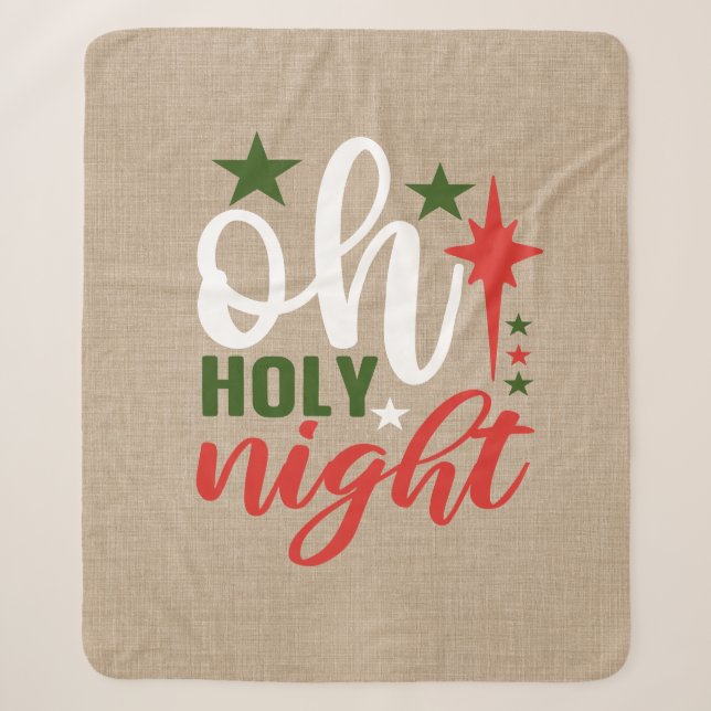 Couverture Sherpa Nuit Sainte Religieuse Noël Sherpa Blanket (Devant)
