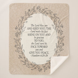 Couverture Sherpa Numbers 6:24–26 The Lord Bless You Neutral Vintage