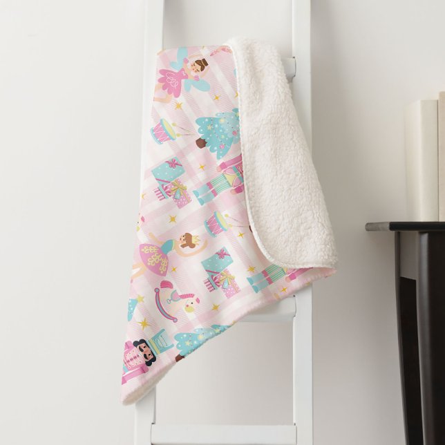 Couverture Sherpa Nutcracker Ballet Holiday Christmas Baby Girl (Créateur téléchargé)