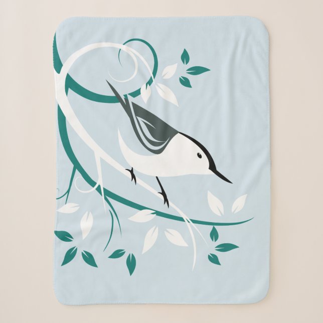 Couverture Sherpa Nuthatch blanc (Devant)