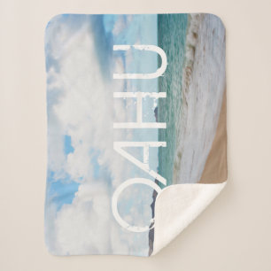 Couverture Sherpa Oahu Hawaii Ocean Waves & Beach