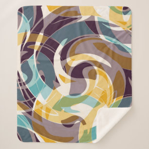 Couverture Sherpa objets géométriques Abstraits graffiti grunge effe