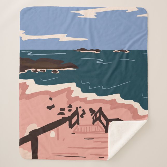 Couverture Sherpa Ocean Blues (Devant)