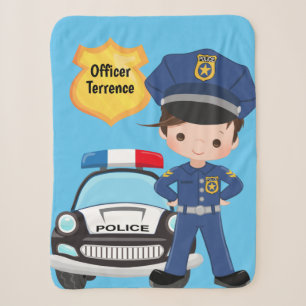 Couverture Sherpa Officier de police des garçons personnalisés She