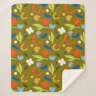 Couverture Sherpa Olive Meadow