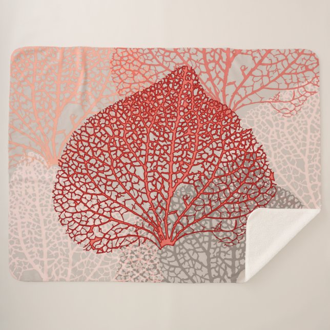 Couverture Sherpa Ombre corail (Devant (Horizontal))