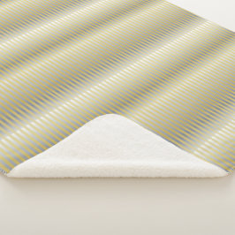 Couverture Sherpa Or et argent (bandes)