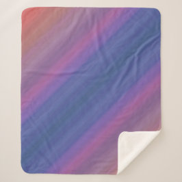 Couverture Sherpa Orange Purple and Blue Stripes Abstract Pattern