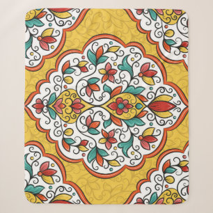 Couverture Sherpa Ornement floral : Motifs indiens turcs.