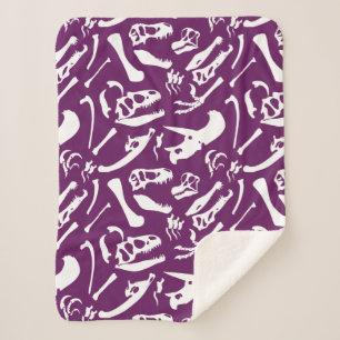 Couverture Sherpa Os Dinosaures (Violet)