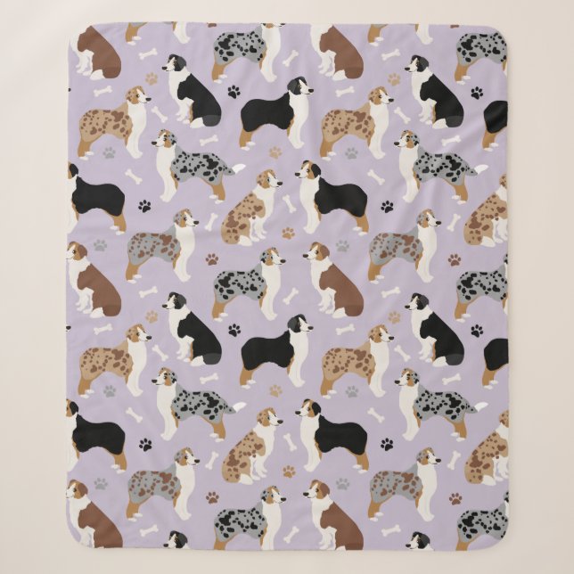 Couverture Sherpa Os et pattes des bergers australiens (Devant)