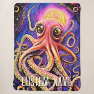 Couverture Sherpa Otopus Océan Calmar Animal Aquatique