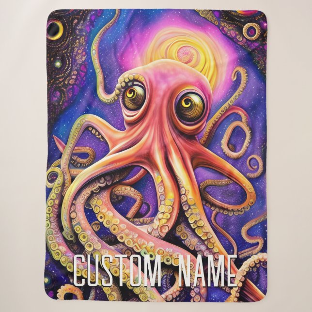 Couverture Sherpa Otopus Océan Calmar Animal Aquatique (Devant)